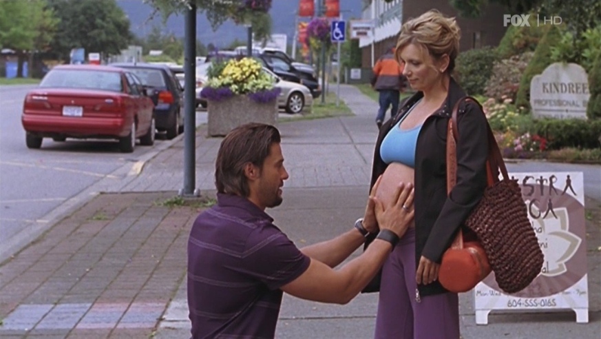 Teryl Rothery in a skirt